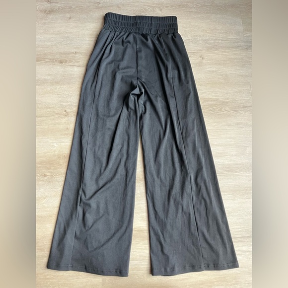 HALARA Black High Waisted Slit Wide Leg Ribbed Work Pants SZ S NWT - Picture 5 of 5